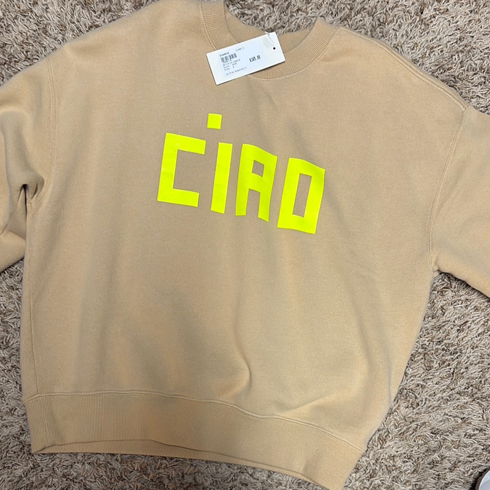 Clare V. NWT Sweatshirt 'CIAO' Print - Picture 2 of 5